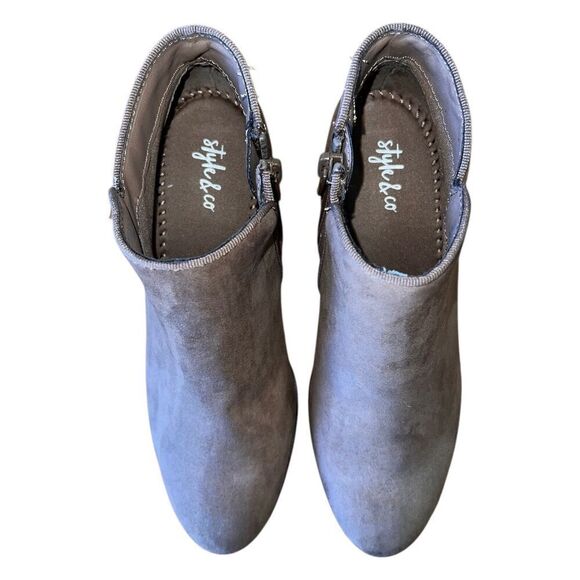 Style & Co - Taupe Fashion Ankle Bootie - Wiley F1 - Women’s Size 8 - Picture 4 of 10